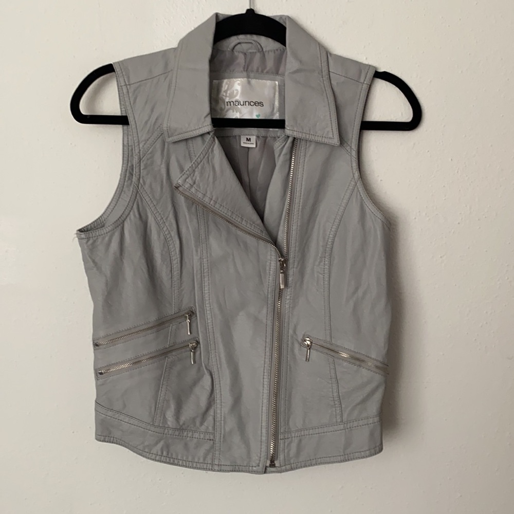 Maurice’s Gray Leather Vest